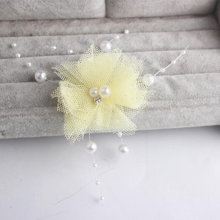 迷茫日用百货花朵珍珠边夹