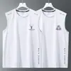 2026 Nuevo Estilo Camiseta sin Mangas de Seda de Hielo para Hombre, Verano Ajuste Holgado, Deportiva Fitness de Secado Rápido sin Mangas Camiseta sin Mangas Delgada