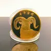 Medalha Comemorativa do Ano do Carneiro Prata Banhada a Ouro Gravada Moeda de Ano Novo Banhada a Prata Ano Ding Wei Carneiro do Zodíaco Moeda Comemorativa Evento de Vendas Pequeno Presente