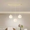 Lámpara de araña estilo crema para restaurante, mesa de bar, mesa de comedor, sala de estar, dormitorio principal, luz de techo, nuevo modelo 2025, arte minimalista moderno