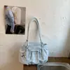 Bolsa de mano de lunares de gran capacidad transfronteriza para mujer, nuevo estilo verano 2026, bolso de hombro o axila plisado con lazo de nicho
