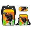 Mochila Escolar de Chainsaw Man de Nueva Cadena Transfronteriza Mochila de Dibujos Animados Set de Tres Piezas Bolsa para Lápices de Poliéster Set de Bolso de Hombro
