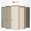 Venta al por mayor del fabricante Puerta de madera maciza Lujo ligero Simple Puerta compuesta de madera maciza Decoración del hogar Minimalista A prueba de humedad Aislamiento acústico Juego Puerta de habitación