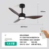 Luz de Ventilador de Teto Simples Retrô Novo Estilo, Luz de Ventilador para Sala de Estar, Luz para Sala de Jantar, Ventilador Integrado Silencioso para Quarto, Luz de Ventilador de Teto de Frequência Variável