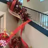 Decoração de Casamento Tiras de Bambu Tecelagem de Bambu Jangadas de Bambu Design Criativo Tiras de Bambu para Casamento Tiras de Bambu Arte com Flores de Bambu Decoração Artesanal