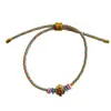 Pulsera de Cuerda Colorida para Rezos Diarios Rosa 2025 Nueva Pulsera Tejida a Mano Joyería para Mujeres Adultas Cuerda de Mano Regalo Lindo