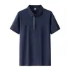 Diseño perforado de seda helada al tacto fresco, protección solar, secado rápido, alta elasticidad, camisa POLO con cuello, ropa de trabajo para hombre, camisa polo hecha a medida