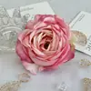 Flores Artificiais Peônia Rosa com Borda Enrolada Cabeças de Flor Decoração de Casamento Cenário para Fotografia Acessórios para Caixas de Presente Cabeças de Flores Artificiais