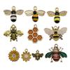 Aleación Transfronteriza Esmalte Dibujos Animados Abeja Animal Pendientes DIY Llavero Colgante Accesorios de Joyería Encanto para Bolsa