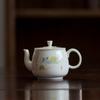 Tetera antigua japonesa de cerámica hecha a mano, juego de té de kung fu, tetera de arroz glutinoso amarilla, tetera pequeña de mano de alta gama, tetera individual para el hogar