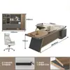Mesa de Escritório de Luxo Leve Simples Moderna Sensação de Alto Padrão Gerente Presidente Mesa para Uma Pessoa Pequena Grande Mesa Executiva com Armário Lateral
