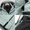 Chaqueta tres en uno a juego con logotipo bordado e impreso personalizado, ropa de trabajo de invierno, ropa de trabajo al aire libre, ropa de actividad, fabricante personalizado