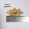 Kit diy ventilador de mão feito à mão ventilador de casamento material coroa de fênix material de galho de flor dourado pacote de materiais de acessórios