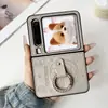 Funda de Teléfono de Cuero Creativa de Dibujos Animados para Huawei P50 Pocket, Adecuada para Teléfono con Pantalla Plegable Huawei 80% de Descuento