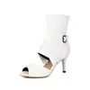 Sandálias de Cano Alto de Verão com Peep-Toe e Salto Agulha, Sapatos Femininos de Tamanho Grande para Exportação, Tamanho 33-12