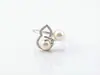 Anillo de Plata de Ley S925 con Perla de Calabaza para Mujer Nuevo Estilo Chino Diseño de Doble Perla Lujo Ligero Sensación de Alta Gama Anillo para el Dedo Anillo de Plata DIY