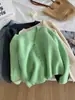 Cardigan de punto con botones, cuello en V, mezcla de lana de temperamento suave para mujer, estilo Otoño/Invierno 2026, abrigo suéter cálido estilo coreano