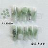 Série Guofeng Nail Art Botão Ping An Joias Círculo de Jade Verde Hidratante Unha de Jade Acessórios Decorações Estilo Chinês