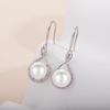 Brincos de Prata de Lei S925 Diamante Zircônia Pérola Brincos Nicho Acessível Luxo High-End Brincos de Contas de Concha Brincos Presente de Aniversário