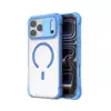 Adecuado para Apple iPhone 18Promax Funda Magnética Translúcida tipo Piel con Airbag para Teléfono Apple 18Pro