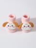 Meias Quentes Espessas Novas para Bebê Outono e Inverno com Design de Desenho Animado 3D e Pontos de Borracha Antiderrapantes para Uso no Chão, Adequadas para 0-6-12 Meses