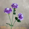 Flores Artificiales con 3 Cabezas de Rosas de Mil Capas para Decoración de Salón de Bodas, Pared de Flores, Guía de Pasillo, Escaparate de Centro Comercial y Materiales de Decoración para Restaurantes