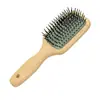 Peine con Mango de Bambú, Peine Masajeador de Cojín de Aire para Mujeres, Peine para Peinar el Cabello en Casa y de Viaje, Peine para Peinar el Cabello Esponjoso