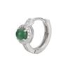 Pendientes de calcedonia de estilo corte nuevo de plata esterlina S925, pendientes circulares de diseño de estilo chino, fabricantes de alto sentido al por mayor