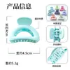 Pinza de garra pequeña de medio círculo color macarrón de 4.5 cm, artefacto para fijar coleta, pinza para moño, pinza para el pelo de temperamento para mujeres, pinza para el pelo