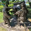 Fabricantes de origen personalizados imitación cobre plástico reforzado con fibra de vidrio escultura de escena de arenisca adornos adornos de arte decorativo para paisajes de parques