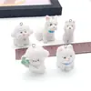 Pingente Pequeno Flocado Fofo Resina Pequenos Animais Desenho Animado 3D Cordão para Celular Chaveiro DIY Acessórios para Bolsa