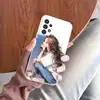 Adecuado para funda de teléfono Samsung S26 Ultra, funda protectora A57, funda suave de TPU de vista lateral S24, S25 PLUS estilo mezclilla, diseñado para niñas