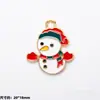 Colgante de Aleación Esmaltada Navideño Colgante de Gota Papá Noel Muñeco de Nieve Reno Colgante de Dibujos Animados Accesorios para Joyería DIY Pulsera Al Por Mayor