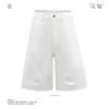 Shorts Jeans Brancos Largos Modernos Retrô Americano Unissex Modernos Soltos Verão Novos Casuais Calças Cropped