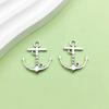 1 Nuevo Colgante de Aleación de Plata Antigua Serie de Ancla de Velero Marino Artificial Colgante Accesorios para Pulsera DIY Joyería