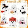 Artesanato Criativo de Madeira para Halloween, Esculturas em Madeira, Abóbora, Fantasma, Gato Preto, Decorações de Mesa, Enfeites de Madeira para Feriados