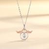 Collar Original de Plata de Ley S925 Pareja Ángel y Demonio para Hombres y Mujeres Un Par de Collares de Diseño de Nicho de Lujo Ligero con Sentido Avanzado