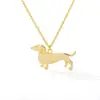 Nuevo Collar Geométrico Hueco de Animales de Acero Inoxidable Moda Personalidad Colgante Simple Joyería de Comercio Exterior Cadena para Clavícula Nicho