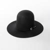 Moda Europeia e Americana Retro Elegante Tubo Alto Top Tie-up Aba Grande Feltro de Lã Top Hat Show Ao Ar Livre Forma Côncava Desempenho Chapéu