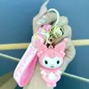 Chaveiro super fofo novo do desenho animado Kulomi japonês, boneca tridimensional, pingente Melody, pequenos enfeites para chave de carro, bolsa