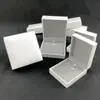 Caixa para Joias de Couro Branco com Borda Reta em Ângulo Reto Caixa para Joias da Moda Caixa para Anéis Caixa para Brincos Caixa para Anéis em estoque Atacado