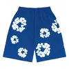 Pantalones cortos casuales de algodón con estampado de flor de cerezo tipo espuma, marca moderna estilo americano para hombre, pantalones cortos deportivos de verano para baloncesto, adecuados para usar al aire libre, de longitud de un cuarto
