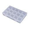 Caja de Almacenamiento de Joyería para Arte de Uñas 15 Rejillas Caja Separada Broca de Aleación para Taladro de Uñas Accesorios Pequeños Caja de Plástico PP Herramientas Venta al por Mayor