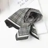 Lenço Xadrez com Bolinhas Vintage de Alta Qualidade Lenço Decorativo para Cabeça Lenço de Seda Novo Estilo Primavera e Verão