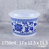 Lonchera desechable redonda de porcelana azul y blanca xyt, caja de embalaje para comida rápida para llevar, recipiente redondo de plástico, lonchera con tapa alta gruesa