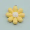 Resina Fresca y Simple Simulación Margarita Linda Girasol Girasol Llavero Colgante Accesorios de Joyería DIY