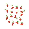 Joyería de Arte para Uñas de Cereza Artificial de Dibujos Animados Mini Cereza Fruta en Miniatura Pegatinas para Uñas Pasador de Cabello con Diamantes Pendientes Material Accesorios