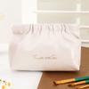 Bolsa de Cosméticos Arrugada, Bolsa de Mano Portátil Impermeable de Viaje de Pu de Aspecto Elegante, Bolsa de Cosméticos Portátil con Boca