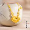 Color de larga duración oro Vietnam calabaza lirio de los valles orquídea universal todo-combinable collar de doble gancho esmalte nueva cadena clavicular china