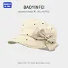 Gorra de Béisbol de Lunares con Lazo, Visera Plana para Mujer, Estilo Dulce de Verano, Circunferencia de Cabeza Grande, Sombrero Versátil de Equitación, Transpirable, Sombrero para Adelgazar el Rostro